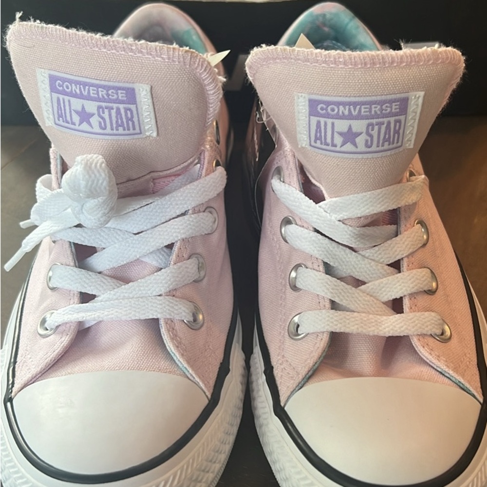 Converse Pink Canvas Sneakers with Floral Lining